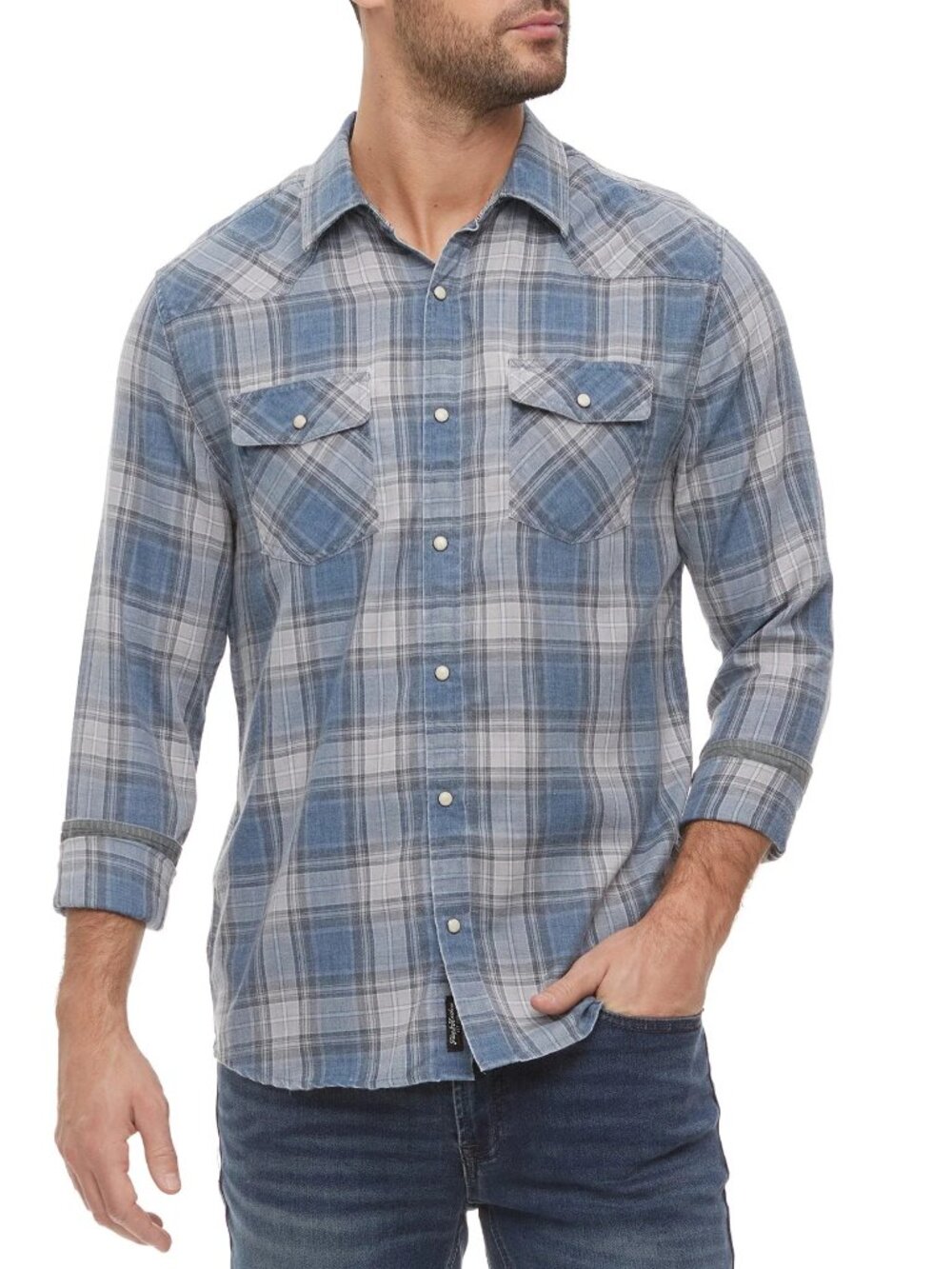 Flag & Anthem Navy/Slate Plaid Vintage Soft Shirt